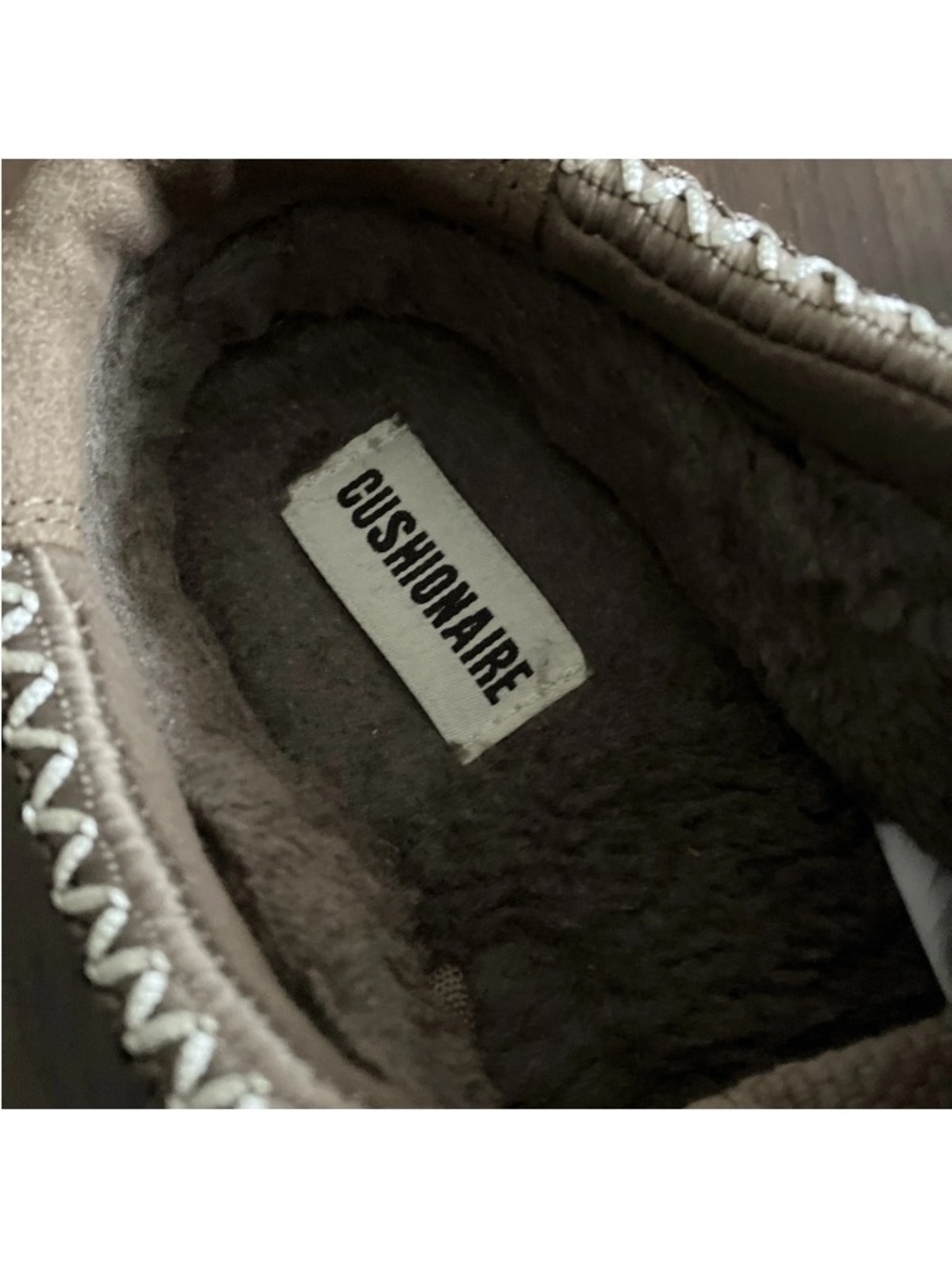 CUSHIONAIRE Women's Keto Slip-On Suede Mule Slipper Cozy Stylish Memory Brown 8. - Picture 10 of 15